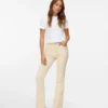 Pantalon en velours côtelé taille haute Vmsiga
