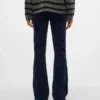 Pantalon en velours côtelé taille haute Vmsiga