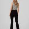 Pantalon en velours côtelé taille haute Vmsiga