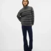 Pantalon en velours côtelé taille haute Vmsiga