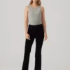 Pantalon en velours côtelé taille haute Vmsiga