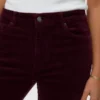 Pantalon en velours côtelé taille haute Vmsiga