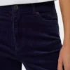 Pantalon en velours côtelé taille haute Vmsiga