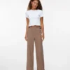 Pantalon en velours côtelé taille haute Vmvilja