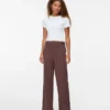 Pantalon en velours côtelé taille haute Vmvilja