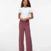 Pantalon en velours côtelé taille haute Vmvilja