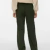 Pantalon en velours côtelé taille haute Vmvilja