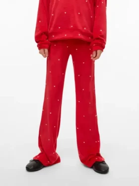 Pantalon taille haute en velours Vmvelvet