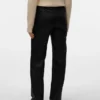 Pantalon à taille haute enduit Vmtessa