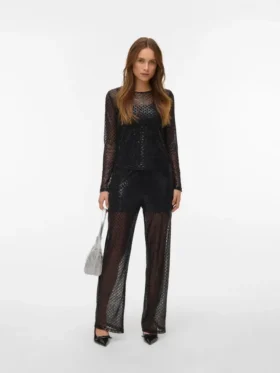 Pantalon taille haute Vmsafina