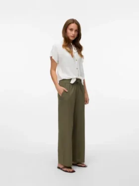 Pantalon taille mi-haute Vmcaia