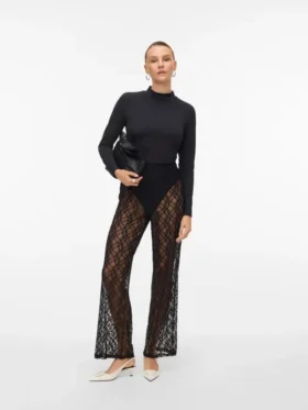 Pantalon taille mi-haute Vmcaroline