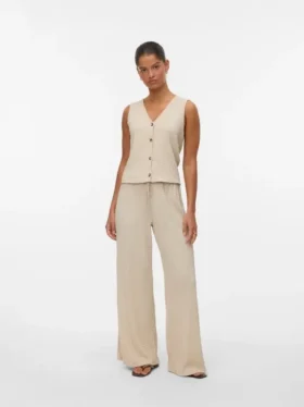 Pantalon taille mi-haute Vmlina