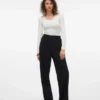 Pantalon taille mi-haute Vmliva