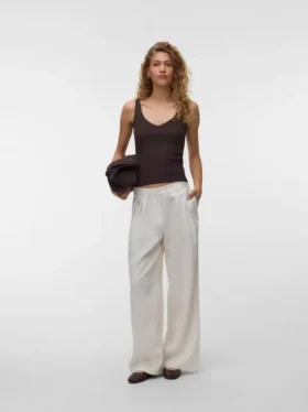 Pantalon taille mi-haute Vmpolly