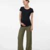 Pantalon évasé à taille haute
