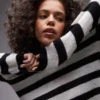 Polo rayé léger en maille Topshop