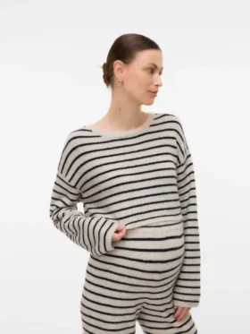 Pull en tricot à col rond, coupe classique