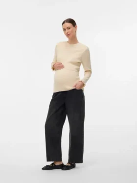 Pull en tricot à col rond, coupe classique
