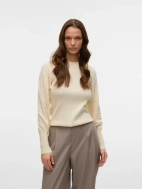 Pull en tricot Vmhollypointelle
