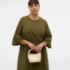 Robe courte en velours côtelé Vmcvilja