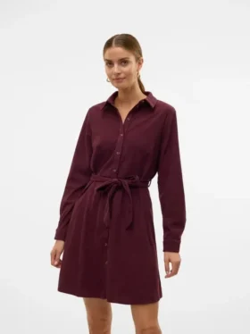 Robe courte en velours côtelé Vmvilja