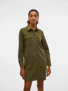 Robe courte en velours côtelé Vmvilja