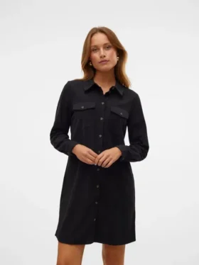 Robe courte en velours côtelé Vmvilja