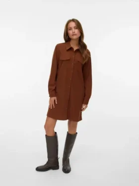 Robe courte en velours côtelé Vmvilja