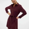 Robe courte en velours côtelé Vmvilja