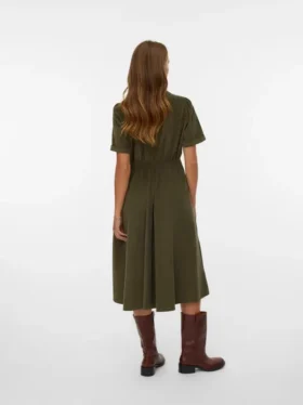 Robe midi en velours côtelé Vmray