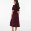 Robe midi en velours côtelé Vmray