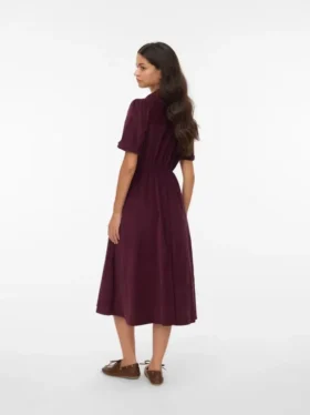Robe midi en velours côtelé Vmray