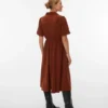 Robe midi en velours côtelé Vmray