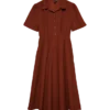 Robe midi en velours côtelé Vmray
