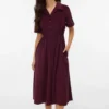 Robe midi en velours côtelé Vmray