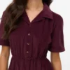 Robe midi en velours côtelé Vmray
