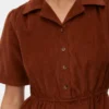 Robe midi en velours côtelé Vmray