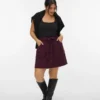 Short en velours côtelé à taille haute Vmcvilja