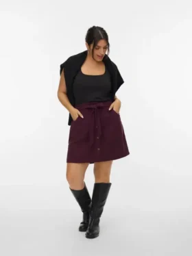 Short en velours côtelé à taille haute Vmcvilja
