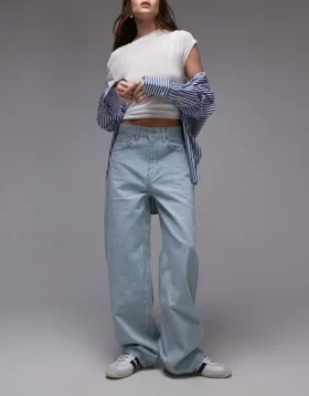 Topshop Baggy Fit Jeans taille basse
