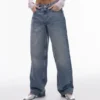 Topshop Jeans taille basse coupe ample