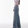 Topshop Jeans taille basse coupe ample