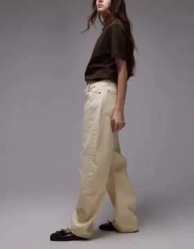 Topshop Mid Waist Barrel Fit Jeans
