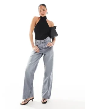 Topshop Mid Waist Loose Fit Jeans