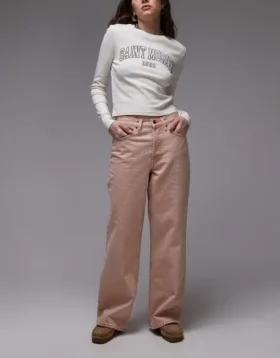 Topshop Mid Waist Loose Fit Jeans