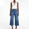 Tsvera – Jeans court à taille haute et coupe large