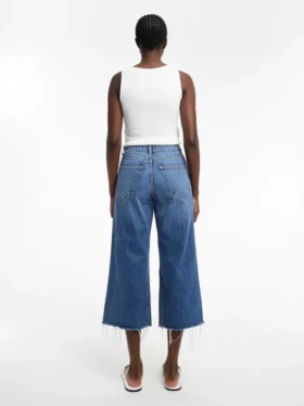 Tsvera – Jeans court à taille haute et coupe large