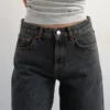 Tsvera – Jeans court à taille haute et coupe large