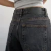 Tsvera – Jeans court à taille haute et coupe large